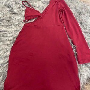 Burgundy dress